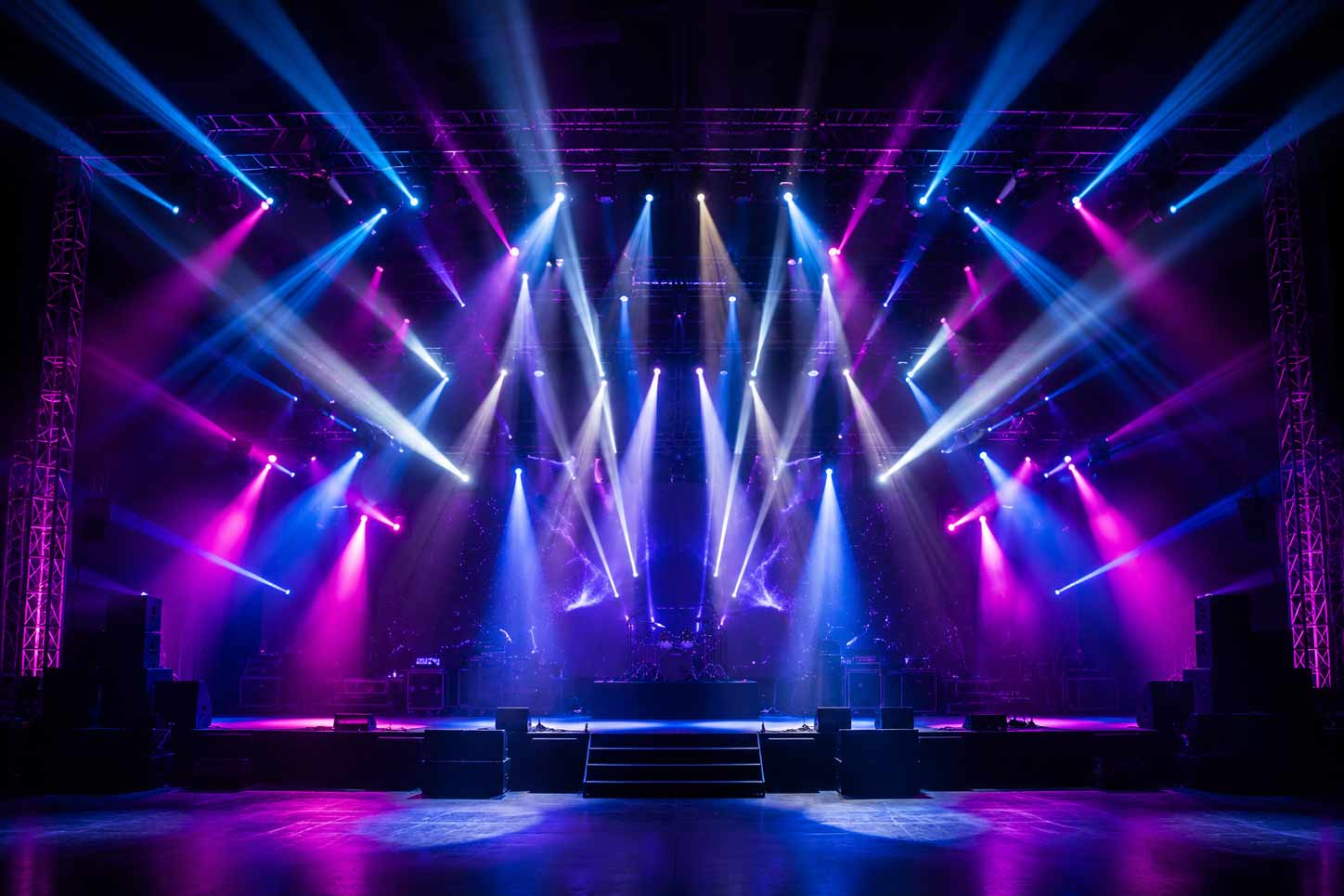 Stage lighting for live event
