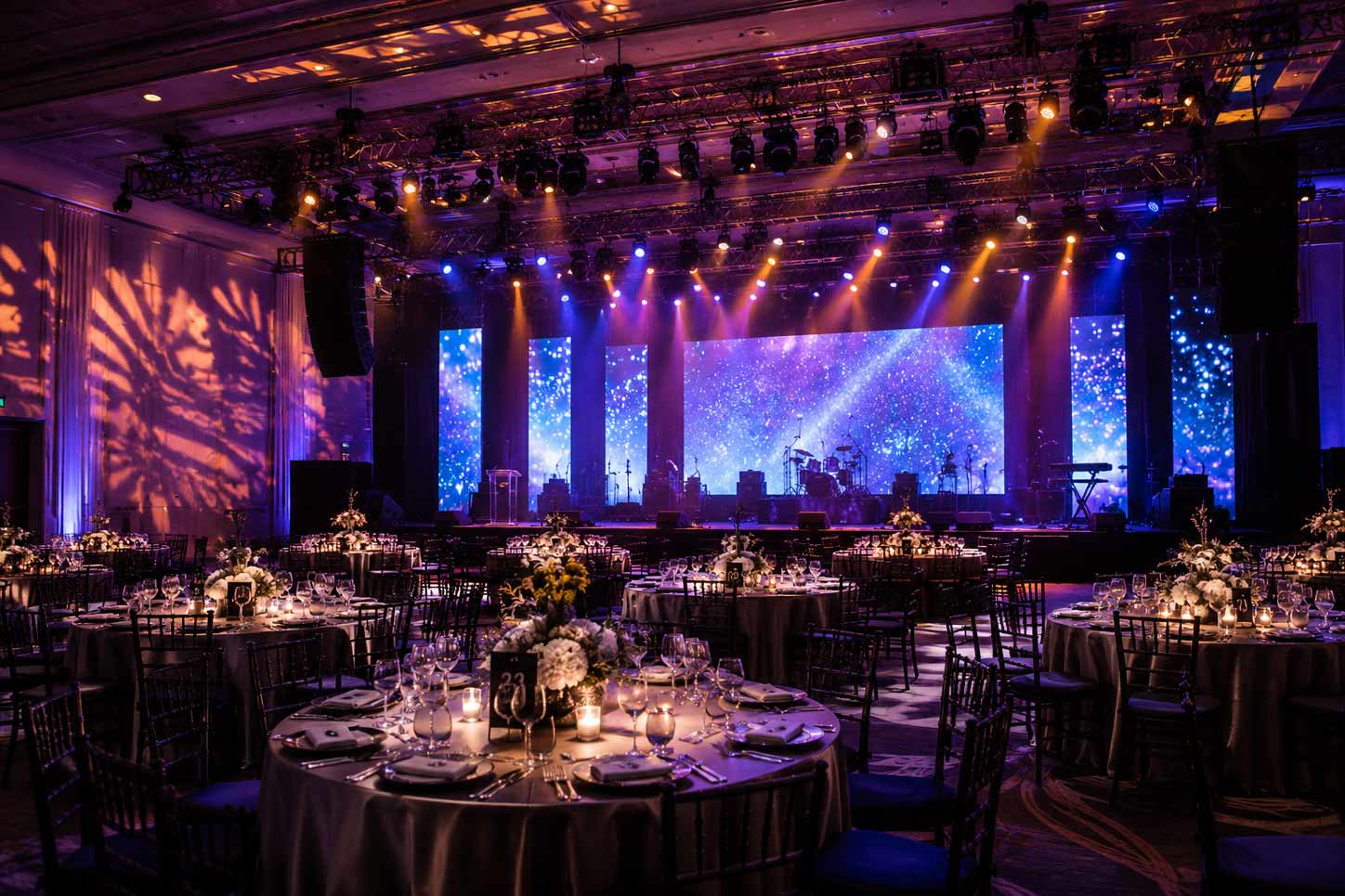 Architectural lighting for event space